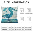thumbnail image 5 of YINGXI Throw Pillow Covers for Outdoor Decor Cartoon Blue Marine Organism &nbsp;&nbsp;&nbsp;Retro Cushion Case Hello Summer Beach () 22x22in, 5 of 5