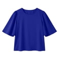 thumbnail image 4 of Eres Más Que una Camisa de Puntuación de Prueba Moda Casual Blusa de Poliéster de Cuello Redondo para Camisas de Manga Corta de las Mujeres, 4 of 5