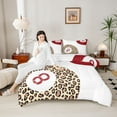 thumbnail image 4 of jejeloiu Leopard Peint Billiard Bedding Comforter Set,Ball Sport Game Twin Comforter Sets,Red Brown White Bedding Set For Boys Teens,Super Cozy Room Decor Reversible,2-Piece, 4 of 8