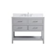 thumbnail image 3 of 42 inch single bathroom vanity in gray with backsplash, 3 of 8