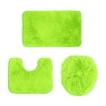 thumbnail image 1 of Bathroom Rug Mat Set, 3-Piece Solid Color Soft Absorbent Shower Floor Mat with U-Shaped Contour and Toilet Seat Cover, Machine Washable Non-Slip Bath Rug, 1 of 6