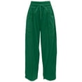 thumbnail image 3 of Resicozy Womens Baggy Wide Leg Pants Casual Fall Trousers Fashion Pants Drawstring Waist Barrel Sweatpants with Pockets Green M, 3 of 6