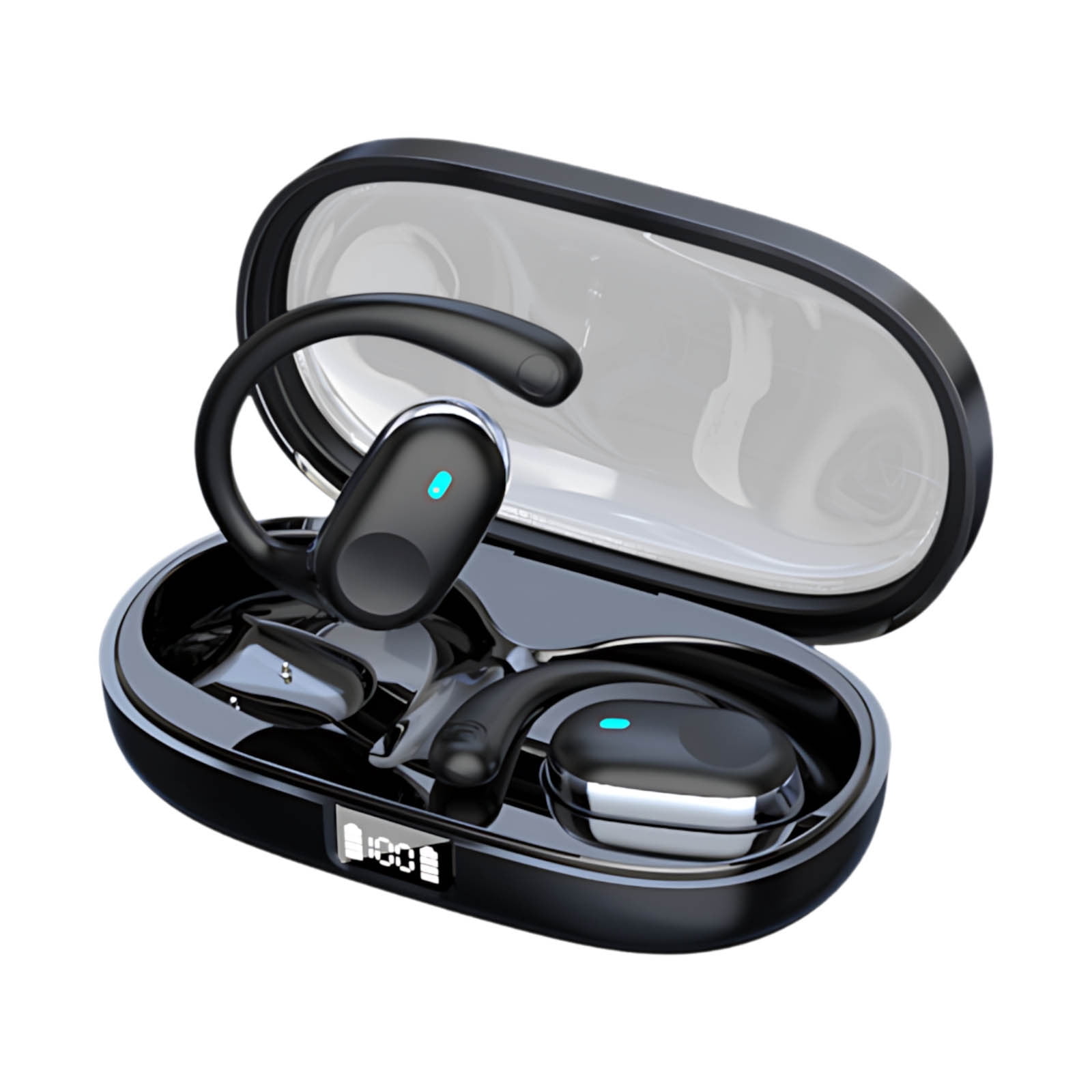 RLATCR Translation 144 Language Wireless Earbuds Bluetooth Headphones, Bluetooth 5.3 Stereo Over Ear Buds,Noise Cancelling Mic Waterproof Headset for Workout