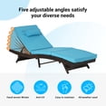 thumbnail image 3 of Outdoor Wicker Reclining Lounge Chair Set of 2, 5-Position Adjustable Patio Sunbathing Chairs up to 150°, 600 lbs Capacity Each, Weather-Resistant Rattan for Lawn Poolside Beach, 3 of 7