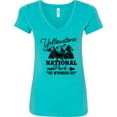 thumbnail image 3 of Inktastic Wyoming Yellowstone National Park Women's V-Neck T-Shirt, 3 of 5