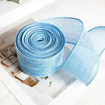 Tyidzon Light Blue Ribbon for Flower Bouquet, Lace Ribbon for Wreath Bows Wrapping Gifts Ribbon for Gift Wrapping Birthday Party Wedding Decorations