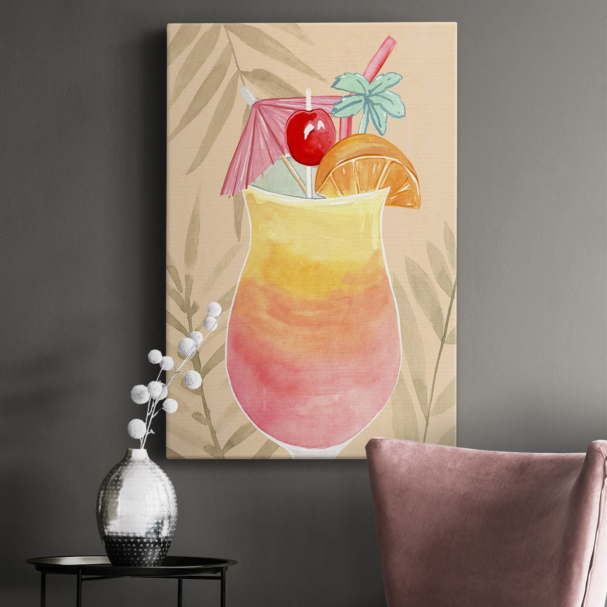 Tropical Cocktail IV Premium Gallery Wrapped Canvas - Ready to Hang
