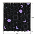 thumbnail image 5 of Gothic Shower Curtain Set - Dark Celestial Moon & Star Print, Mystical Cosmic Bath Decor, Waterproof Polyester 72"Wx72"L, Goth Aesthetic Gift, 5 of 5