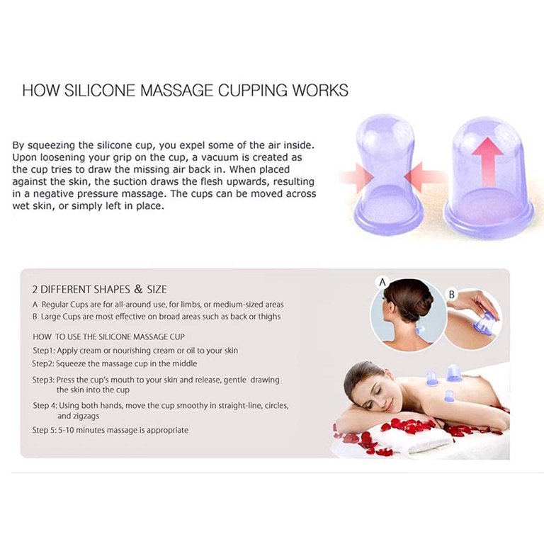 Anti Cellulite Silicone Cupping Therapy Set Body Massage Cups, 1 X