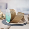 thumbnail image 4 of Cinta decorativa CT CRAFT LLC Wired con purpurina, 6,35 cm, 18 m, dorada, 4 of 6