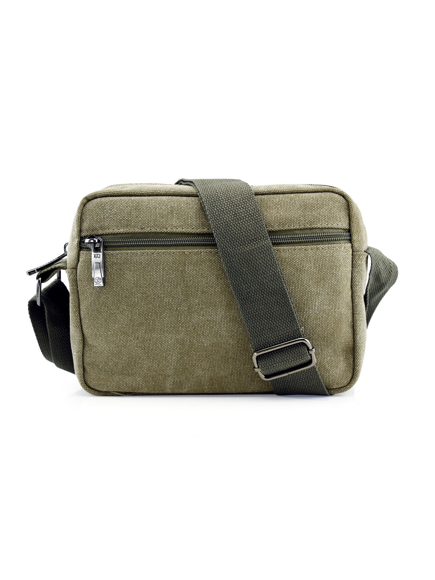 GEARONIC TM Men Vintage Crossbody Canvas Messenger Shoulder Bag School Hiking Military Travel Satchel