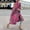 Hot Pink, variant on Jacenvly Winter Coats for Women Clearance Christmas Print Trench Coat Thickening Warmth Long Sleeve Cardigan Stand-Up Collar Pocket Jacket Casual Fashion Below The Knee Blouse
