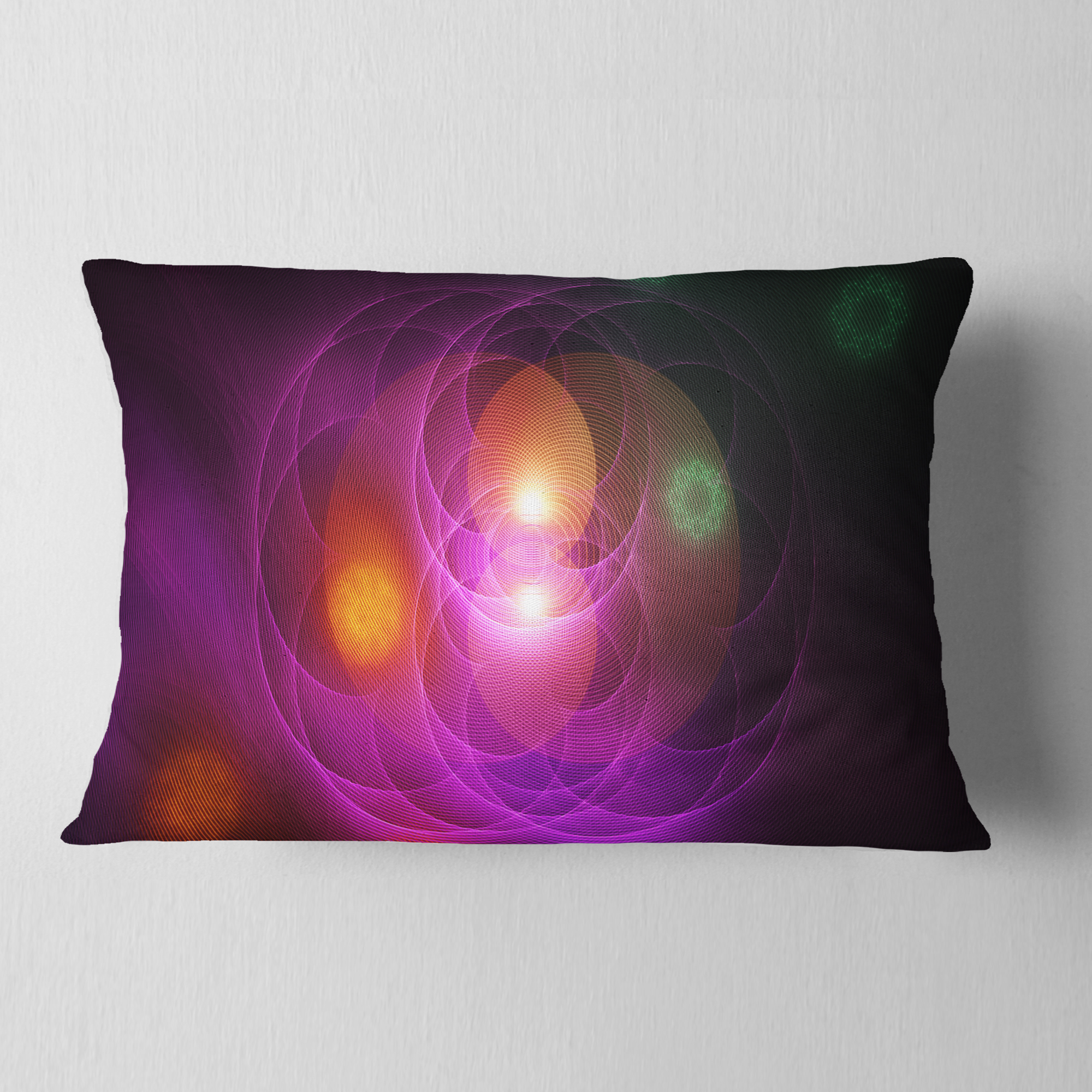 Designart Merge Colored Spheres. - Contemporary Throw Pillow - 12x20