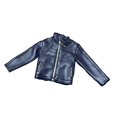 thumbnail image 2 of MERIGLARE 1/6 PU Leather Jacket, Miniature Costume, Stylish Retro Fancy Dress for 12'' Male Dolls, Figure, Accessories Costume blue, 2 of 8