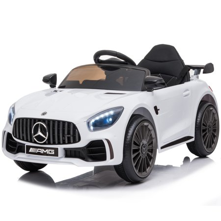 SUGIFT 12V Benz Kids Electric Car Mercedes AMG GT Ride on Car Licensed   White