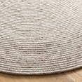 thumbnail image 3 of SAFAVIEH Braided Ronan Solid Reversible Area Rug, Light Gray, 3' x 3' Round, 3 of 10