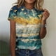 thumbnail image 2 of Penkiiy Mujer 3D Pintura Floral Tee Pintura al óleo Impresionista Camiseta Pintura Impresión Camiseta para Mujer M Multicolor, 2 of 5