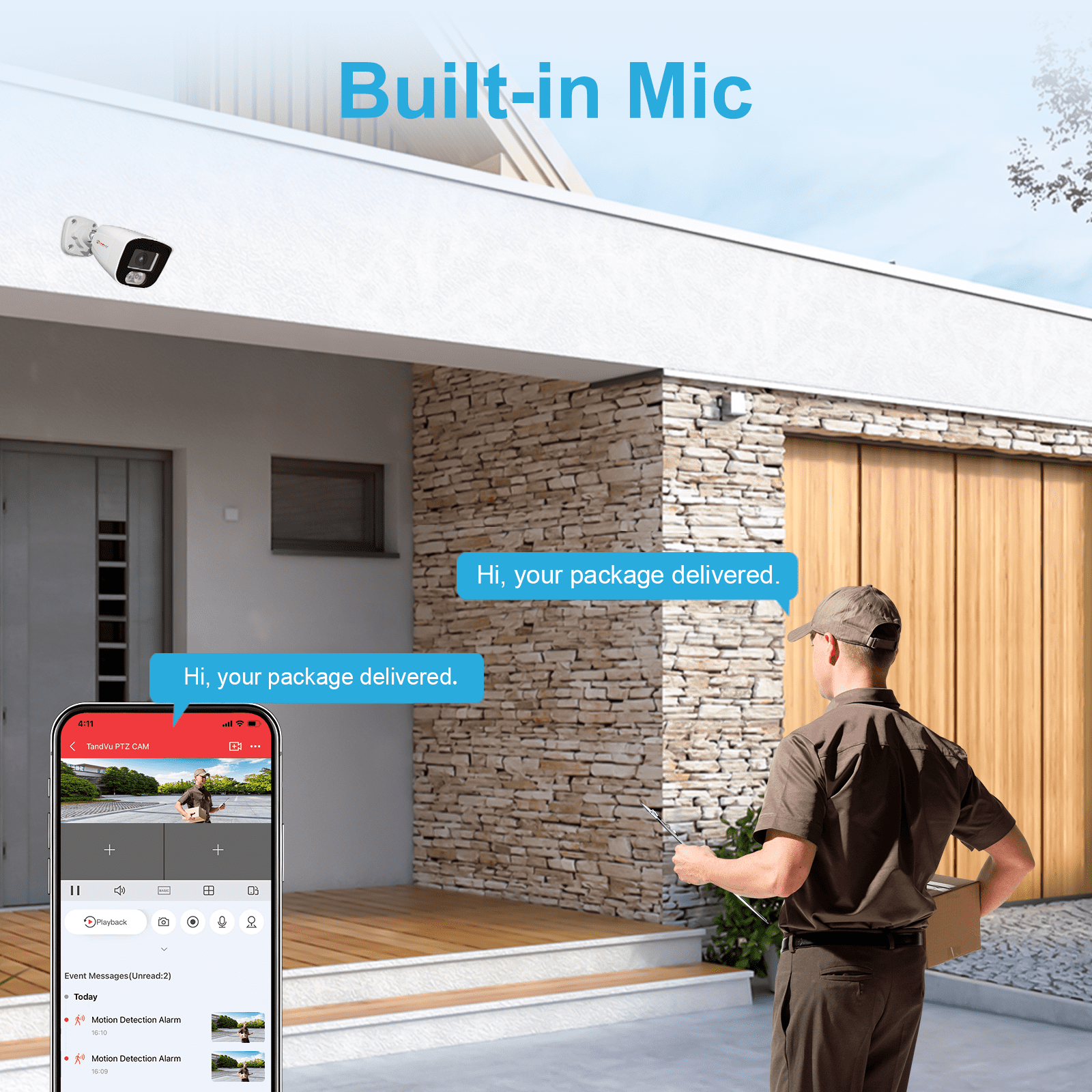 Anpviz 4MP Outdoor PoE IP Security Camera with AI Human Detection & Color Night Vision, Built-in Mic, IP66 Weatherproof, NDAA Compliant, Wired Bullet Camera