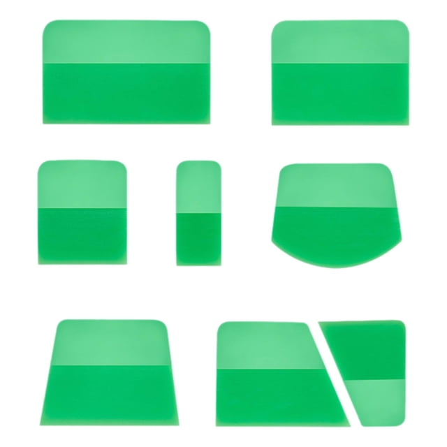 8 rasquetas de TPU PPF, ligeras para tintar vinilos de ventanas de coche, papel tapiz Verde