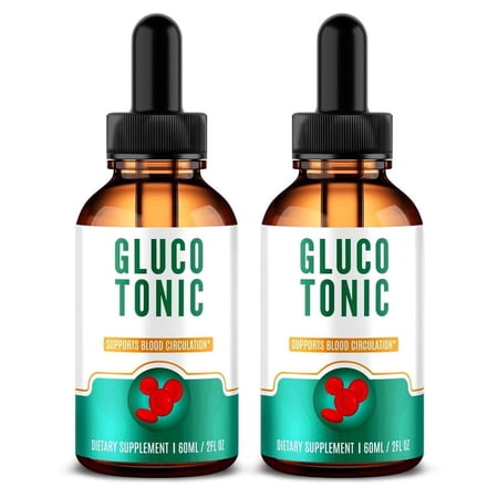 (2 Pack) Gluco Tonic Drops - Blood Support Formula, Official GlucoTonic to Maintain Overall Wellness, All Natural Glucose Tonic to Support Healthy Lifestyle, Gotas Reviews (60 Servings)