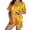 d-575Yellow329, variant on MEZZALL Women Halloween Printed Pajama Lapel Collar Short Sleeve Tops Cozy Home Loungewear Shorts For Fall Holidays Stylish 2 Piece Pjs