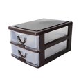 thumbnail image 2 of Plastic Translucent Storage Case Rectangular Desktop Organizer For Office Use 1Pack, 2 of 4