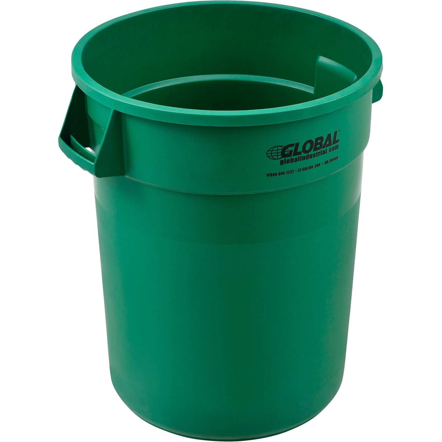 Global Industrial Plastic Trash Can - 32 Gallon Green