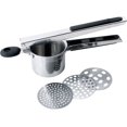 thumbnail image 1 of 1PCS Manual Masher Stainless Steel Potato Ricer Potato ruit Press with ine, Medium and Coarse Discs,Silver, 1 of 8