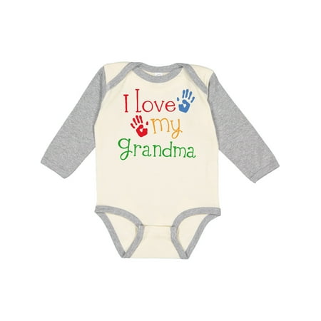 

Inktastic I Love My Grandma Boys or Girls Long Sleeve Baby Bodysuit