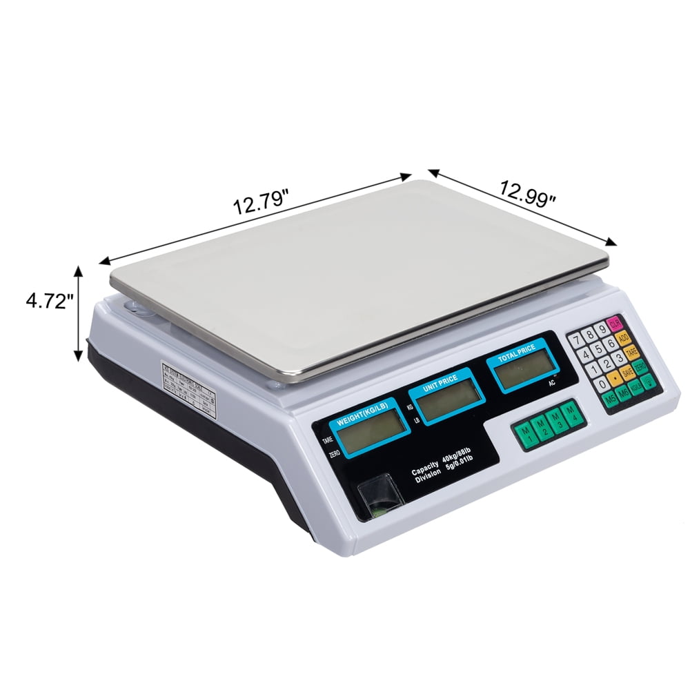 Branded Digital Weight Price Scale 40kg 88lb Price Computing Food Vegetable Meat Scales