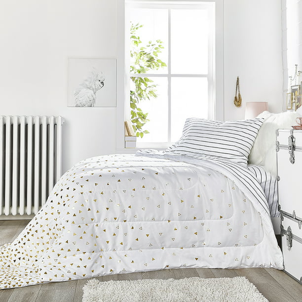 Piece Bedding Bundle In Zoey Gold, College Dorm Duvet Covers Twin Xl