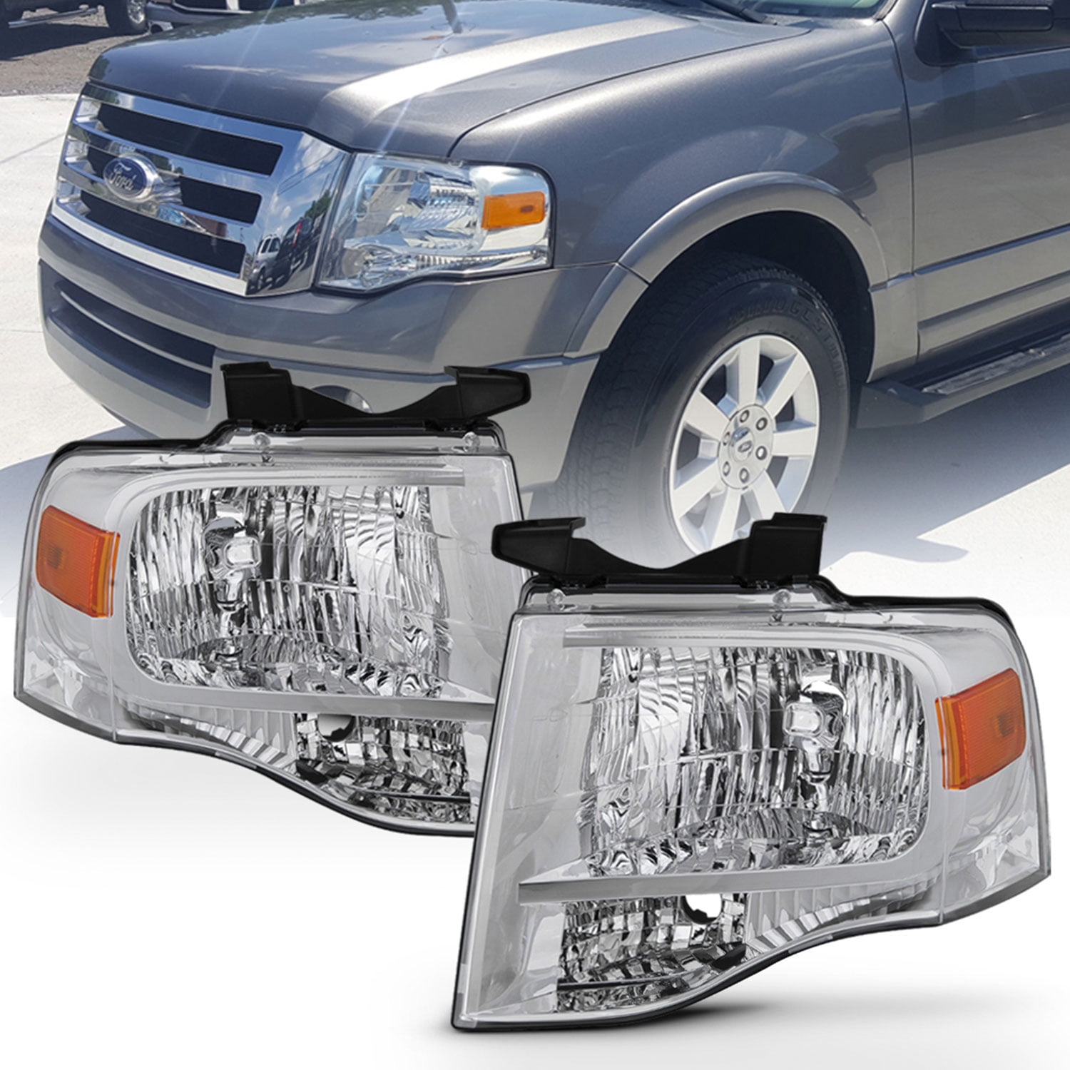 For 20072014 Ford Expedition Headlights Left+Right Replacement 0714