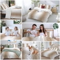thumbnail image 5 of 3 Piece Khaki White Ombre Duvet Cover Set Queen Size,Microfiber Comforter/Quilt Cover with Corner Ties and 2 Pillowcases,Modern Abstract Art Farmhouse Gradient All Season Bedding with Zipper Closure, 5 of 8