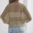 thumbnail image 4 of Riecok Womens Cover Up Plus Size Crewneck Hollow out Crochet Lightweight Cover Ups Summer Vacation Tops, 4 of 5