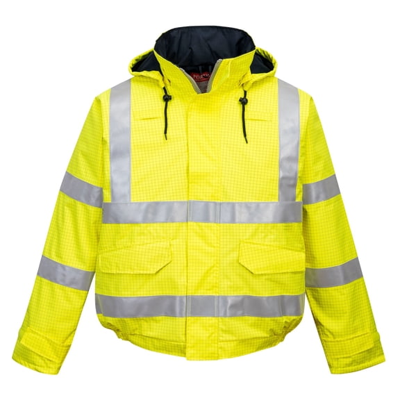 Portwest US773 Extra Large Bizflame Hi-Visibility Bomber Jacket, Yellow - Regular