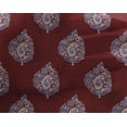 thumbnail image 4 of oneOone Georgette Viscose Maroon Fabric Leaves & Floral Block Quilting Supplies Print Sewing Fabric By The Yard 42 Inch Wide, 4 of 4