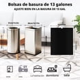 thumbnail image 2 of Bolsa de basura negra duradera de 13 galones 2 volúmenes de bolsas de basura 40PCS para uso doméstico, comercial, basura de patio y a granel., 2 of 6
