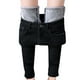 thumbnail image 1 of Txlixc Jeans de bolsillo de lana de cintura alta para adultos de invierno Txlixc moda, 1 of 9