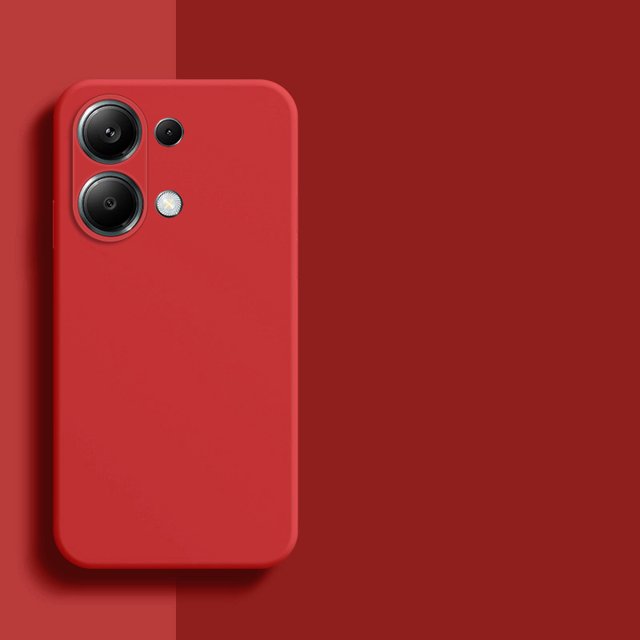 For Xiaomi Poco M6 Pro 4G Case Poco M6 Pro F6 Cover Soft Liquid Silicone Bumper Protective Phone Cases For Xiaomi Poco M6 Pro Red For Poco F6