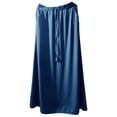 thumbnail image 4 of YUEJUIR Women'S Skirts Spring And Autumn City Leisure Skirt Ladies Solid Color Drawstring Skirt Floral Maxi Skirt Boho Skirt (Blue,XL), 4 of 6