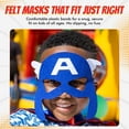thumbnail image 5 of Superhero Capes and Masks for Kids - Satin Capes and Felt Masks for Boys Captain, 5 of 9