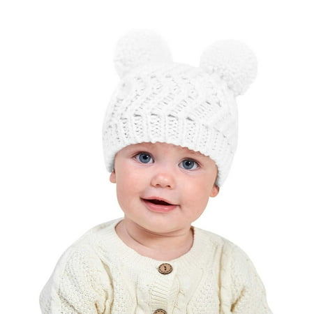 

RPVATI Infant Baby Toddler Child Children Kids Pompom Winter Warm Beanie for Boys Girls Knitted Cap 6M-3Y
