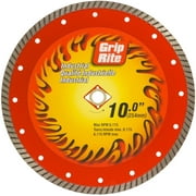 Grip-Rite GRTDB10I 10-Inch Industrial Turbo Rim Diamond Blade