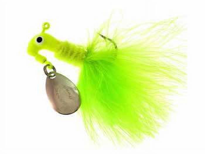Blakemore B2-1002-012 Road Runner Marabou Jighead 1/16oz, Chartreuse, Underspin Fishing jig.