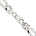 thumbnail image 3 of Sterling Silver 8.5mm Lightweight Flat Figaro Chain (18 X 8.5) Made In Italy qmb220-18, 3 of 5