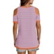 thumbnail image 4 of Tops de Algodón para Mujeres Tira Impresa Manga Corta Cuello en V Fuera Del Hombro, Top de Moda para el Uso Diario, 4 of 9