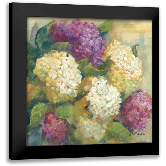 Rowan, Carol 12x12 Black Modern Framed Museum Art Print Titled - Hydrangea Delight II
