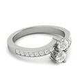 thumbnail image 3 of 1/4ctw Diamond Two Stone Ring in 10k White Gold (G-H, I2-I3, 1/4ctw), 3 of 5