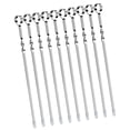 thumbnail image 1 of Injueey 10 Uds. De pinchos para barbacoa, palitos para barbacoa de acero inoxidable reutilizables, pinchos para parrilla de cocina plana, utensilios de Mostrada Injueey HA004797-00, 1 of 6