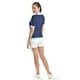 thumbnail image 3 of Blusa acanalada tipo polo Roman Fashion /Juvenil, 7280 (Azul marino) azul marino G, 3 of 5